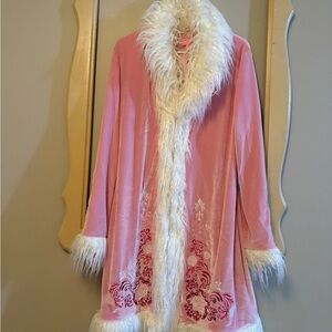 Sugar Thrillz Pink Coat with White Faux Fur
